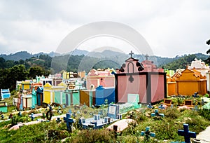 Traditional cemetery in Chichicastenango - Guatemala photo