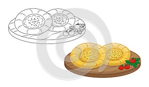 Traditional Central Asian bread baked in a tandoor.