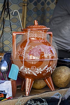 Traditional ceramic cooking pot photo