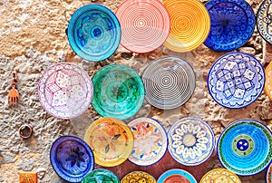 Traditional ceramic pottery in Morocco