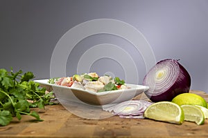 Traditional ceviche seafood