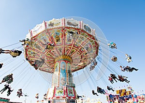 Traditional Chairoplane at Oktoberfest in Munich