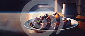 Traditional char siu Chinese Food photography, Asian cooking