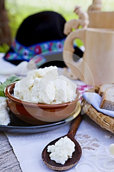 Traditional cheese still life.