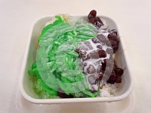 Traditional chendol cold dessert