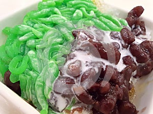 Traditional chendol cold dessert