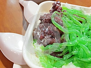 Traditional chendol cold dessert