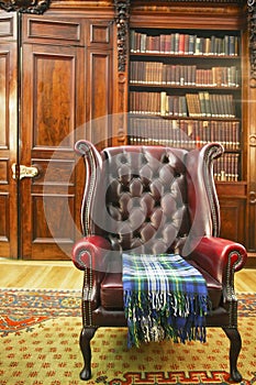 Traditional Chesterfield armchair