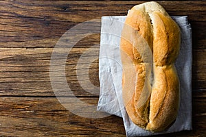 Traditional chilean bread marraqueta