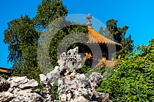 A traditional China royal pavilion in side of the Forbidden City, the main buildings of the former royal palace of Ming dynasty