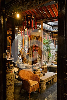 Traditional Chinese antiques store