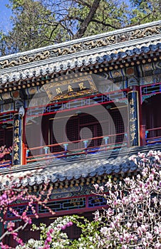 traditional chinese architectur, many flowers ahead