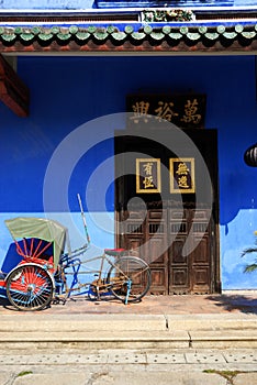 traditional chinese blue house