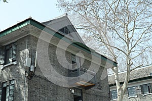 Traditional Chinese Building Architecture in China with Trees