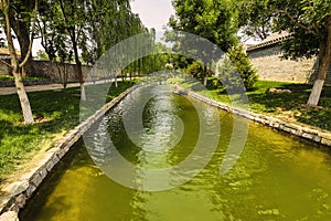 Traditional Chinese City Garden Park in Beijing.