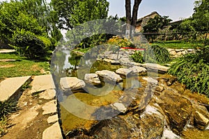 Traditional Chinese City Garden Park in Beijing.