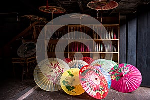 Traditional chinese colour oiled paper umbrella