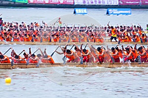 Dragon boat festival in Guangzhou China