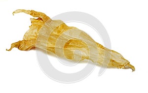 Dried fish maw isolated on white background photo