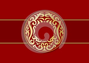 Traditional Chinese Greeting Card Template With The Dragon Symbol, Celebrating The Chinese New Year