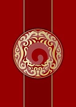 Traditional Chinese Greeting Card Template With The Dragon Symbol, Celebrating The Chinese New Year