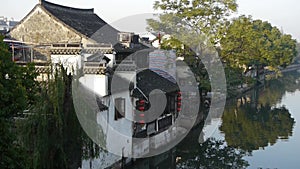 Traditional Chinese houses in XiTang Water Town,in the morning,shanghai,China.