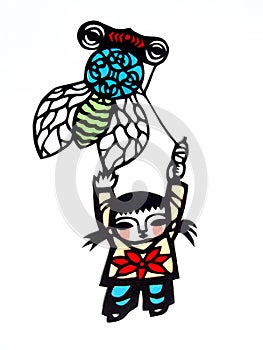 Traditional chinese paper cutting art