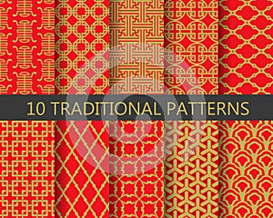 Traditional chinese pattern set, vector