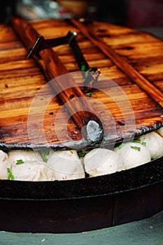 Traditional Chinese Shengjian mantou