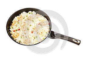 Traditional Chinese Shrimp Fried Rice in a Frying Pan #2