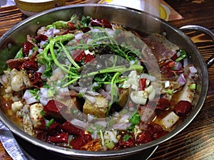 Traditional Chinese spicy pot