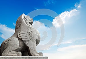 Traditional Chinese stone lion