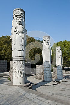 Traditional Chinese stone pillar