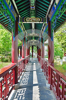 Traditional chinese style corridor