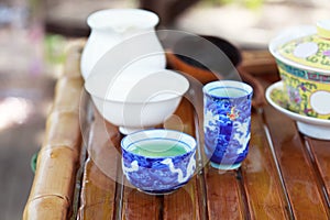 Traditional chinese tea ceremony accessories (tea cups)