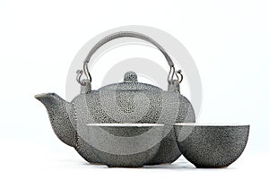 Traditional chinese teapot with tea mug