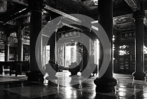 Traditional Chinese temple interior photo