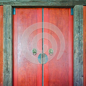 Traditional Chinese wooden door