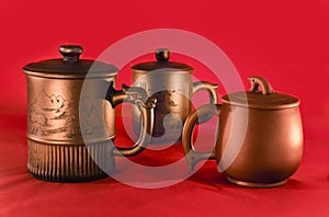 Traditional chinesse tea mugs photo