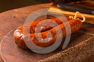 Traditional chorizo sausage photo