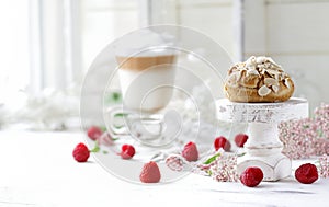 traditional choux pastry eclair dessert