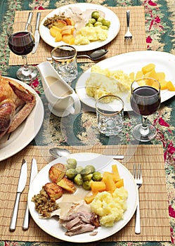 Traditional Christmas dinner