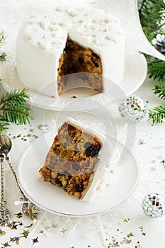 Traditional Christmas fruit cake