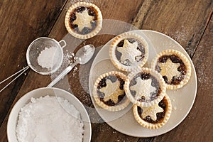 Traditional Christmas fruit mince pies