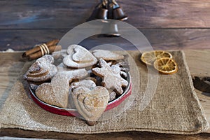 Traditional Christmas spiced cookies