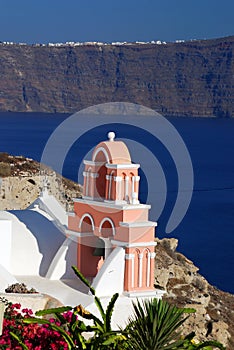 Traditional church in Santorini island, Greece