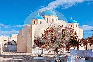 Traditional church on Santorini island, Greece
