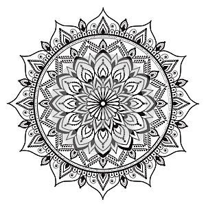 Traditional circular ornament mandala illustration