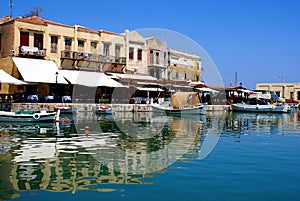 Traditional city of Rethymno at Crete