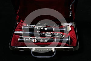 Traditional clarinet in case